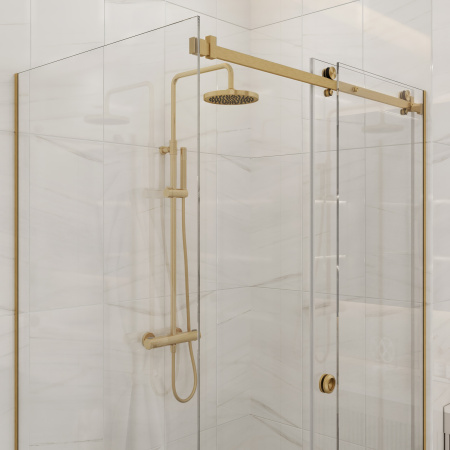 Комплект фурнитуры СП-ПБЗ3 для раздвижной душевой кабины из стекла